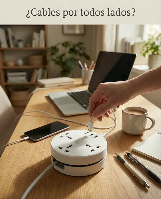🔌 OrdenaPlug™ 🏠 Extensión retráctil multicarga para tu hogar