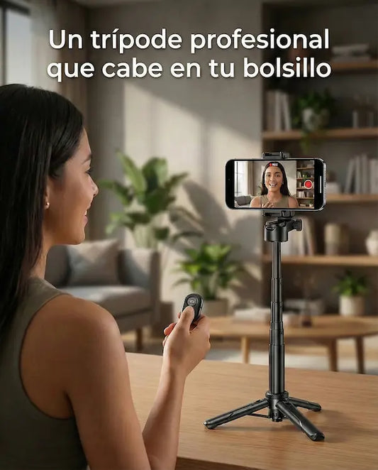 🤳 Selfie Stick + Trípode + Control Bluetooth 📸